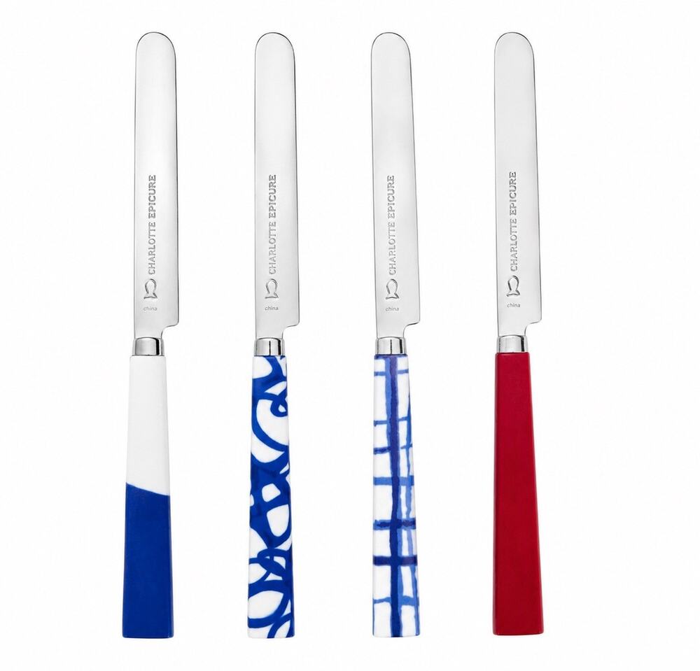 Crate & Barrel Como PAOLA NAVONE STAINLESS FLATWARE 4 Pc. Knives